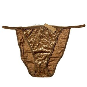 SKIMS Burnout Velvet String Bikini Brief Chai 3X
